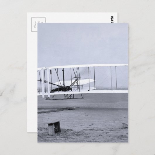 Eerste vliegtuig van de gebroeders Wright in 1903 Briefkaart (Voorkant / Achterkant)