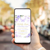 Eerste vlinderkus Paarse vlinderverjaardag Kaart