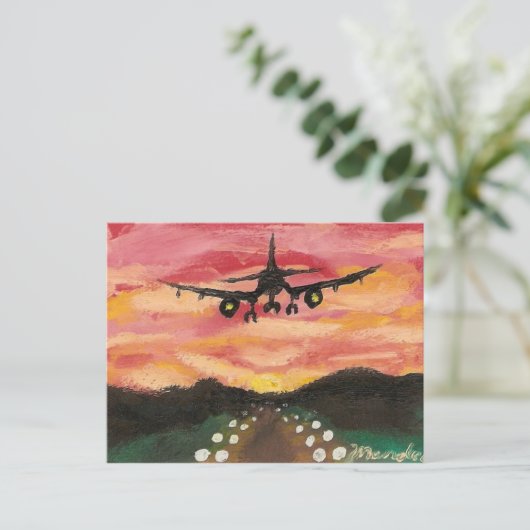 Eerste vlucht briefkaart (Staand voorkant)