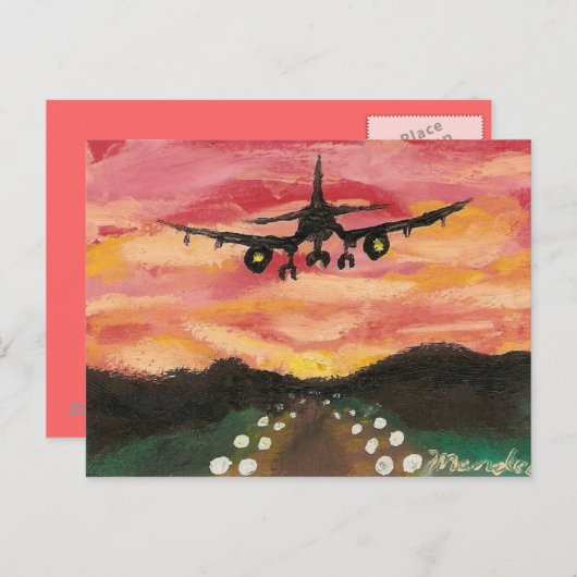 Eerste vlucht briefkaart (Voorkant / Achterkant)