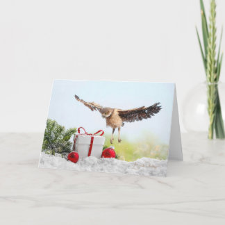 Eerste vlucht met kerst - 5x7 vakantie Kaart