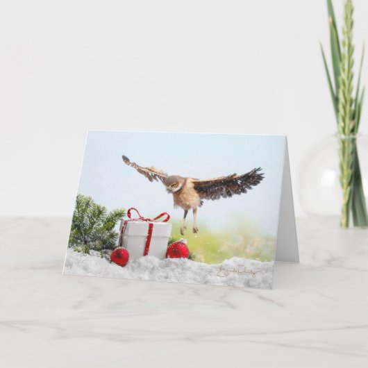 Eerste vlucht met kerst - 5x7 vakantie Kaart (Voorkant)