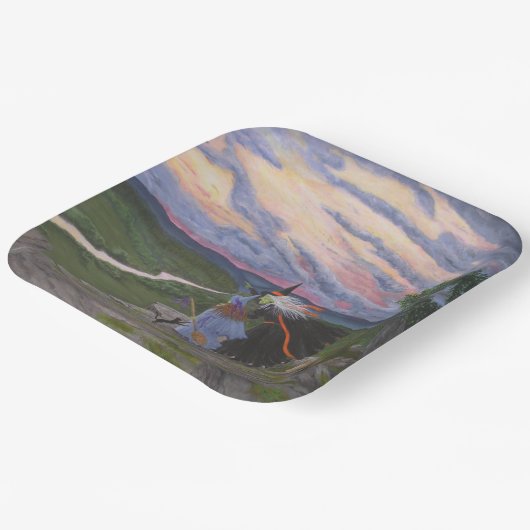 Eerste vlucht papieren bordje (Gebogen)