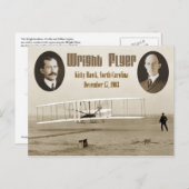 Eerste vlucht van de Wright Flyer van 1903 Briefkaart (Voorkant / Achterkant)