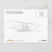 Eerste vlucht van de Wright Flyer van 1903 Briefkaart (Achterkant)