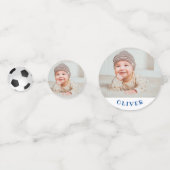 Eerste Voetbal op verjaardag Foto op verjaardag Confetti (Voorkanten)