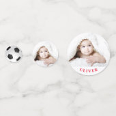 Eerste Voetbal op verjaardag Foto op verjaardag Confetti (Voorkanten)