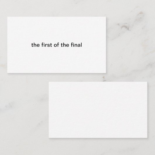 Eerste voor Forth Visitekaartje (Voorkant / Achterkant)