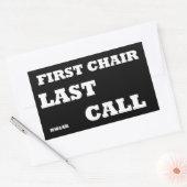 Eerste voorzitter-Laatste Vraag Rechthoekige Sticker (Envelop)