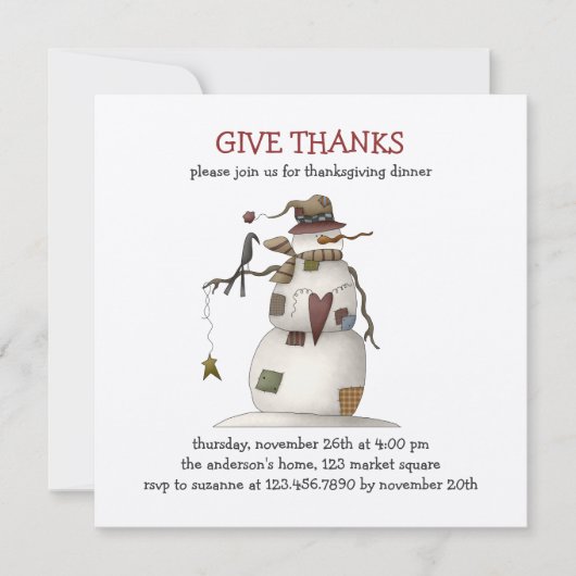 Eerste vorst ・ Snowman & Crow Kaart (Voorkant)