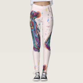 eerste vrouw in de leggings