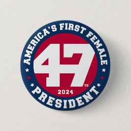 Eerste Vrouw President verkiezingen 2024 Ronde Button 5,7 Cm