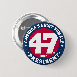 Eerste Vrouw President verkiezingen 2024 Ronde Button 5,7 Cm