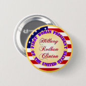 Eerste vrouw ronde button 5,7 cm (Voorkant /achterkant)