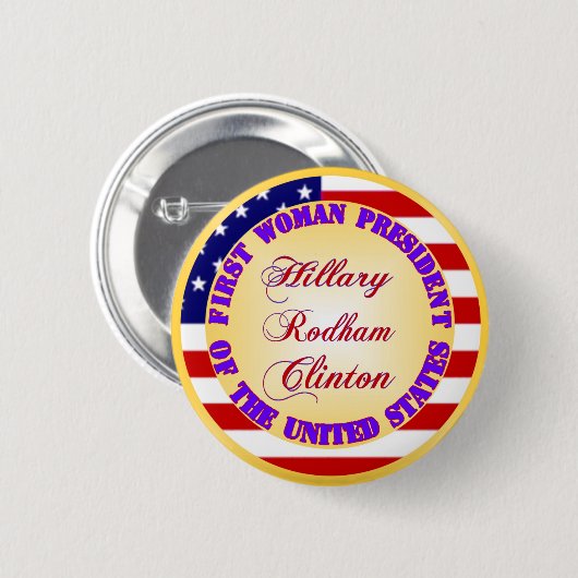 Eerste vrouw ronde button 5,7 cm (Voorkant /achterkant)