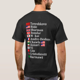 Eerste vrouwelijke astronauten van over de hele we t-shirt