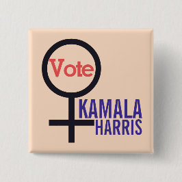 Eerste vrouwelijke President Kamala Harris 2024 Vierkante Button 5,1 Cm
