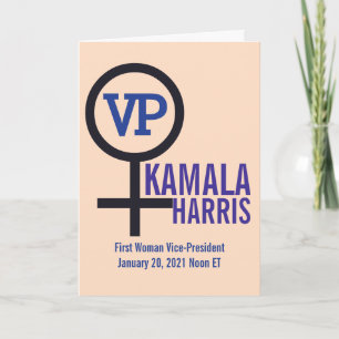 Eerste vrouwelijke vice-president Kamala Harris VP Kaart
