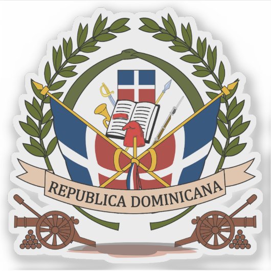 Eerste wapen van de Dominicaan (1844) Sticker (Voorkant)