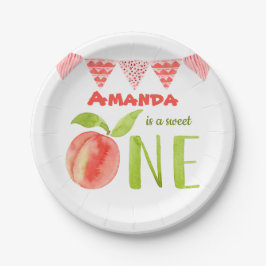 Eerste Waterverf op de geboorte  Papieren Bordje