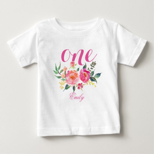 Eerste Waterverf op zaterdag Floral-Personalized-4 (Voorkant)