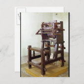 Eerste weefgetouwen voor het weven van kousen, 175 briefkaart (Voorkant / Achterkant)