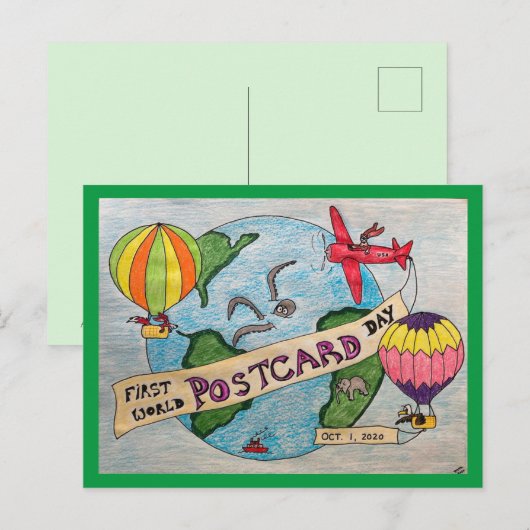 Eerste Wereld Briefkaart Dag Briefkaart (Voorkant / Achterkant)