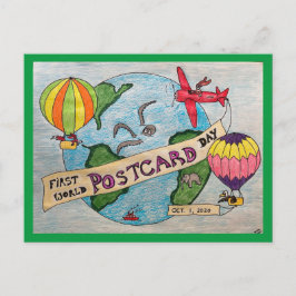 Eerste Wereld Briefkaart Dag Briefkaart