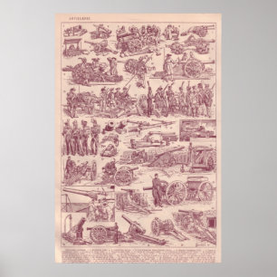 Eerste Wereldoorlog, artillerie Poster