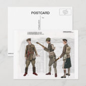 Eerste Wereldoorlog Britse infanterie Briefkaart (Voorkant / Achterkant)