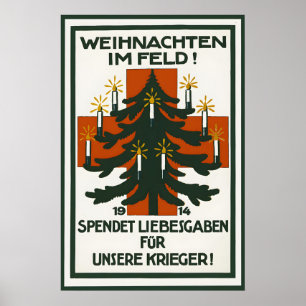 Eerste Wereldoorlog Duitse Propagandaposter Kerst  Poster