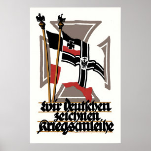 Eerste Wereldoorlog Duitse Propagandaposter Wij Du Poster