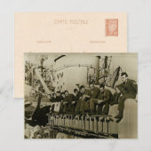 Eerste Wereldoorlog, Duitse zeelieden ontspannen Briefkaart (Voorkant / Achterkant)