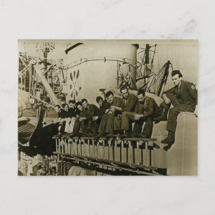 Eerste Wereldoorlog, Duitse zeelieden ontspannen Briefkaart