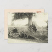 Eerste Wereldoorlog, fietsenbrigade Briefkaart (Voorkant / Achterkant)