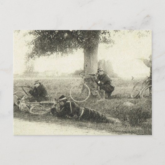 Eerste Wereldoorlog, fietsenbrigade Briefkaart (Voorkant)