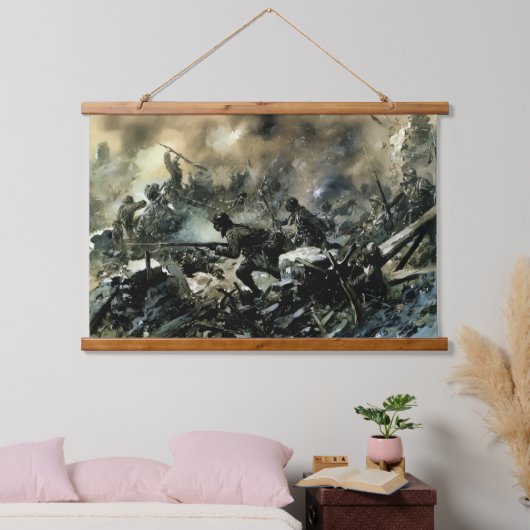 Eerste Wereldoorlog: Franse Slag om Verdun Hangend Wandkleed (Slaapkamer)