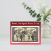 Eerste Wereldoorlog, generaal Pershing en generaal Briefkaart (Staand voorkant)