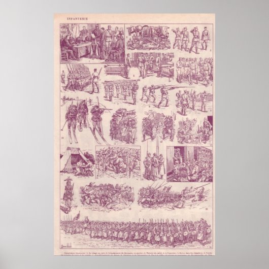 Eerste Wereldoorlog, infanterie Poster (Voorkant)