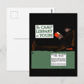 Eerste Wereldoorlog Kamp Bibliotheek 1917 Militair Briefkaart (Voorkant / Achterkant)