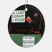 Eerste Wereldoorlog Kamp Bibliotheek 1917 Militair Keramisch Ornament (Links)