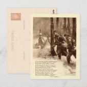 Eerste Wereldoorlog, oorlogspoëzie Briefkaart (Voorkant / Achterkant)