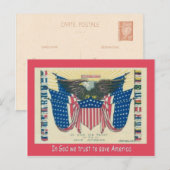 Eerste Wereldoorlog,    propaganda, in God vertrou Briefkaart (Voorkant / Achterkant)