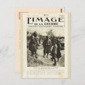 Eerste Wereldoorlog, soldaten in Somme Briefkaart (Voorkant / Achterkant)