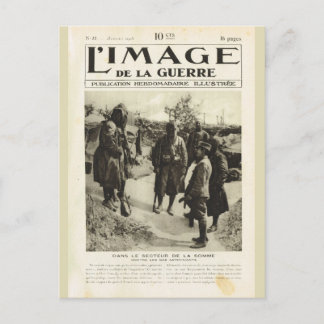 Eerste Wereldoorlog, soldaten in Somme Briefkaart