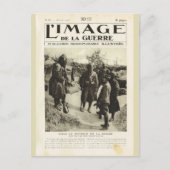 Eerste Wereldoorlog, soldaten in Somme Briefkaart (Voorkant)