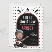 Eerste Wereldtournee Verjaardagsuitnodiging met Fo
