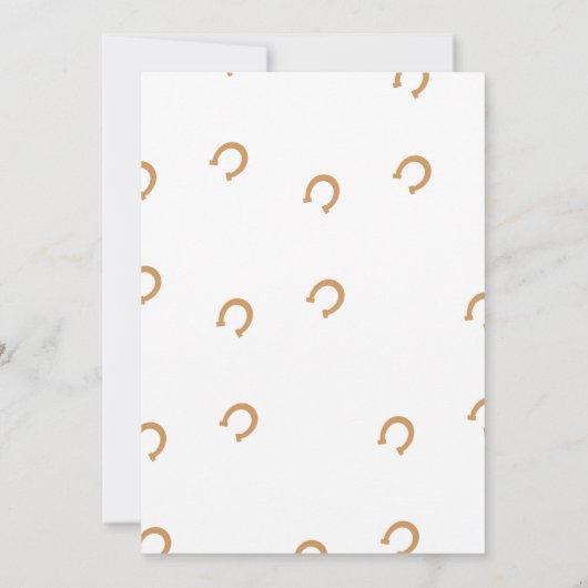 Eerste Western Hoefijzerpatroon Rodeo Kaart (Achterkant)