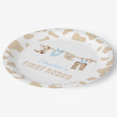 Eerste Westerne Cowboy 1e verjaardag van Rodeo Pap Papieren Bordje (Gekanteld)