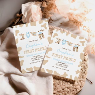 Eerste Westerne Cowboy-pastel van Rodeo 1e verjaar Kaart